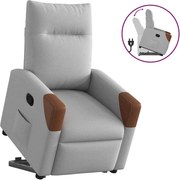 vidaXL Scaun înclinabil vertical din țesătură gri nor