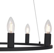 Lampa suspendată inteligentă neagră cu 7 lumini, inclusiv WiFi C35 - Knight