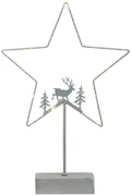 MY HOME LED Decoratiune stea TIMON argintie 26,5/5,5/39,5 cm