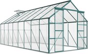 Outsunny Seră din Aluminiu, Seră de Grădină din Policarbonat pentru Plante, Legume, Fructe, 244x500x216 cm, Transparentă | Aosom Romania