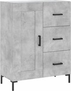 vidaXL Servantă, gri beton, 69,5x34x90 cm, lemn compozit
