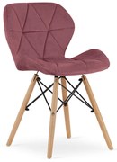 Scaun Bucatarie/Dining Kross Catifea Roz Inchis