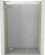 Mexen Mist-H L ușă de duș batantă stânga 150 cm, transparentă, auriu periat - 8A5L-150-001-55-00-L