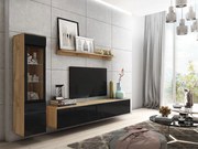 Mobilier living Selwyn I (wotan + Negru lucios ) (fără iluminat). Promo -17%. 1054030