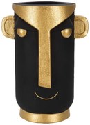 Vază negru-auriu din polirășină înaltă 40 cm Tribal – Mauro Ferretti