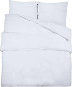 vidaXL Set cu husă de pilotă, alb, 135x200 cm, bumbac