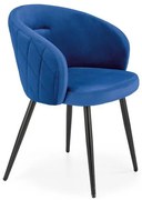 Scaun K430 velvet bleumarin