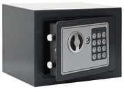 vidaXL Seif digital cu blocare Gri închis 23 x 17 x 17 cm Oțel