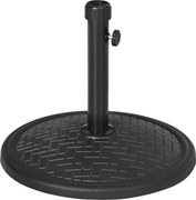 Outsunny Bază pentru Umbrelă cu Buton Reglabil, Ø46x34 cm, Negru | Aosom Romania