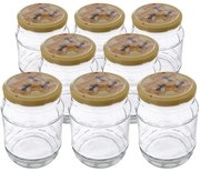 Set de borcane cu capace Orion Butoi 0,72 l, 8buc