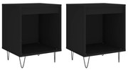 vidaXL Noptiere, 2 buc., negru, 40x35x50 cm, lemn compozit