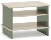Noptieră verde/crem cu rafturi Inari – Teulat