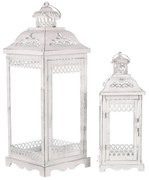Set de felinare din metal Ardore 2 buc, alb