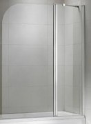 Paravan de baie Edge 120 cu panou fix din sticlă și strat de acoperire Easy Clean