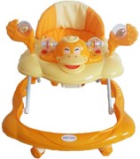 Premergator Reglabil in 3 Trepte Baby Care™ , Ratusca, Pliabil, 8 Roti,Cu Melodii, Galben