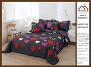 Set Cuvertura 5 Piese - Inimi Desenate