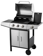 Grătar pe gaz Fieldmann 4x arzător crom mat/negru