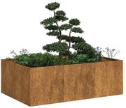 vidaXL Jardinieră Rusty 120x80x40 cm Oțel pentru intemperii