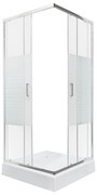 Cabină de duș pătrată Madera 80 cu cădiță 80x80x206 cm