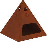 vidaXL Cuptor de foc Maro 50 x 50 x 51 cm Oțel rezistent de intemperii