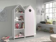 Set 2 Dulapuri pentru Copii Căsuță, Roz și Alb, (MDF) – CASAMI – Vipack