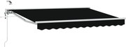 vidaXL Cort electric retractabil Negru 3 x 2,5 m