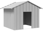 vidaXL Casă pentru câini cu acoperiș 131x101x102 cm oțel galvanizat