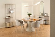 MAZZONI EXPORT CLARA Bej (material Basel 24)/picioare bej - SCAUN MODERN ADÂNC TAPIȚAT PENTRU SALON/LIVING/BIROU LOFT