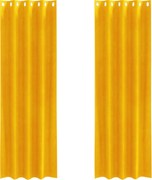 vidaXL Perdele opace 2 pcs Galben muștar 140 x 225 cm Catifea