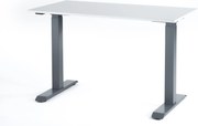 Viva Little, Birou reglabil electric, două motoare - Gri - Alb - 1200x650x18