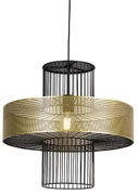 Lampă pendant de design aurie cu negru 50 cm - Tess