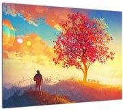 Tablou - casa în deal (70x50 cm)