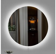 Oglindă LED de perete cu retroiluminare ROUND d. 60 cm alb