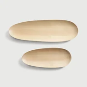 Platouri din mahon pentru servire (set of 2 pieces) - Ethnicraft Execuţie: lemn de platan