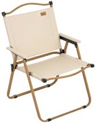 Outsunny Scaun de camping scaun de pescuit pliabil cu brate tesatura Oxford si structura otel 54 x 59 x 78 cm Kaki | Aosom Romania