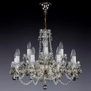 Candelabru cristal Bohemia 12 brate CARMEN nickel 8007 CE