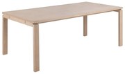 Masă de dining extensibilă cu blat cu aspect de lemn de stejar 100x200 cm Linley – Actona