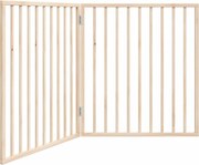vidaXL Poartă de acces pentru câini pliabilă, 2 panouri, 160 cm, lemn de plop