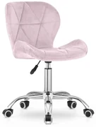 Scaun de birou AVOLA VELVET roz pudra