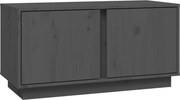 vidaXL Comodă TV, gri, 80x35x40,5 cm, lemn masiv de pin