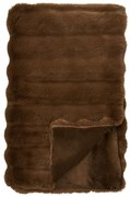 Pătură maro din blană artificială 130x180 cm Galena – House Nordic