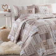 decoDoma Set de vară pernă şi pilotă PATCHWORK bej