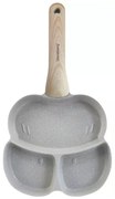 Tigaie cu 3 compartimente Klausberg KB 7824, 19 cm, Finisaj marmura, Inductie, Gri