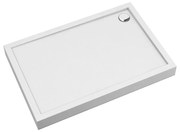 Cadita dus dreptunghiulara Omnires Camden alb 80x120 cm