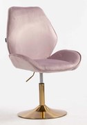 HR350N Scaun Mov din Catifea Bază Aurie