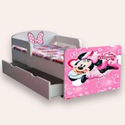 Pat Pentru Fete Minnie Mouse Cu Manere 2-12 Ani Cu Sertar Cu Saltea Inclusa 160x80 Cmg46495425266004