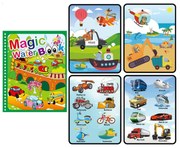 Carte de colorat cu apă, reutilizabilă, Magic WaterBook, Mașini