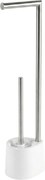 Suport pentru hârtie igienică și perie pentru toaletă STILK, 63 cm, argintiu