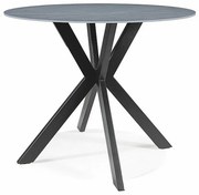 Masa rotunda Talia marmura gri/negru - ø90 / h75 cm