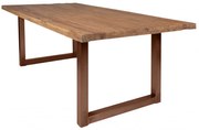 Masa dreptunghiulara cu blat din lemn de tec reciclat Tables &amp; Benches 240 x 100 x 76 cm maro deschis/maro inchis